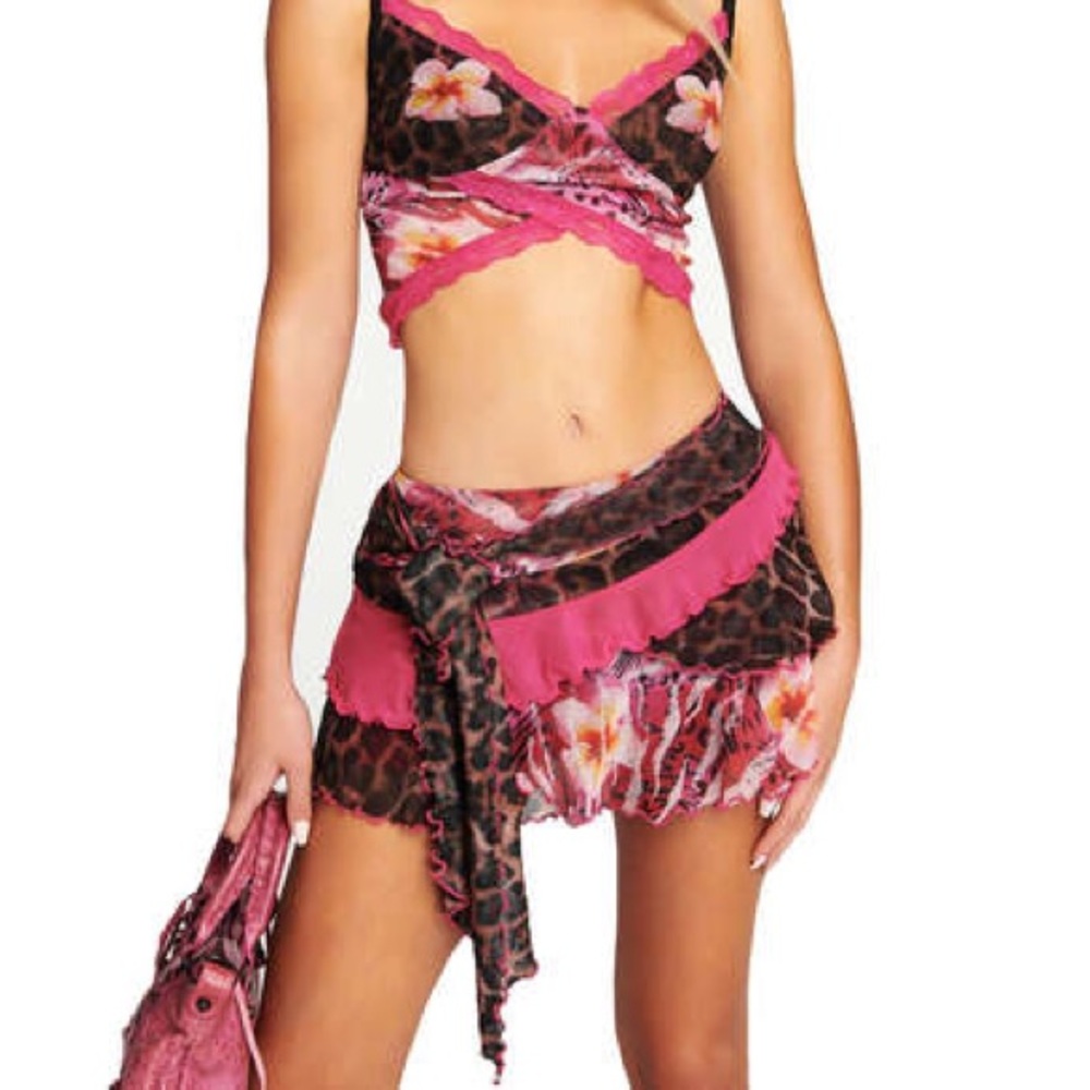 I Am Gia MAYARI SKIRT - Pink Hibicus